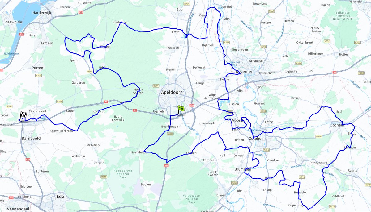 Vandaag een heerlijk motorrit gehad, uit en thuis 310 km. Het was perfect weer om te rijden.
Start bij McDonald's Apeldoorn, einde McDonald's A30 Barneveld.