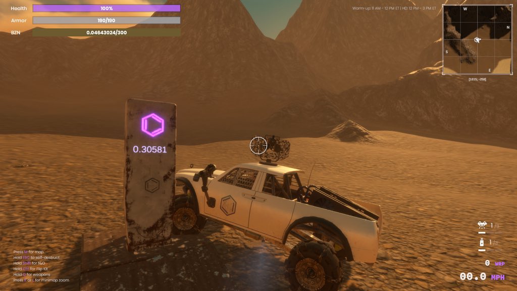 Game day! Don’t miss today’s High Distribution event:

Like and retweet ⤵️

Warm-up: 11 AM - 12 PM ET 
High $BZN distro: 12 PM - 3 PM ET

🖥️Game Download: warriders.com/downloads/
🆓Free vehicle for all new players.

#P2E #gaming #nftart #Metaverse #NFT