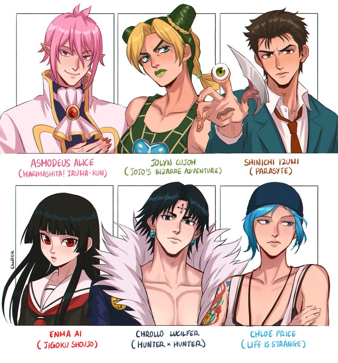 Chalseu_D's tweet photo. Round 3✨ need more characters for the fourth round, drop them in the comments👀✨ https://t.co/DcBilEH1hb