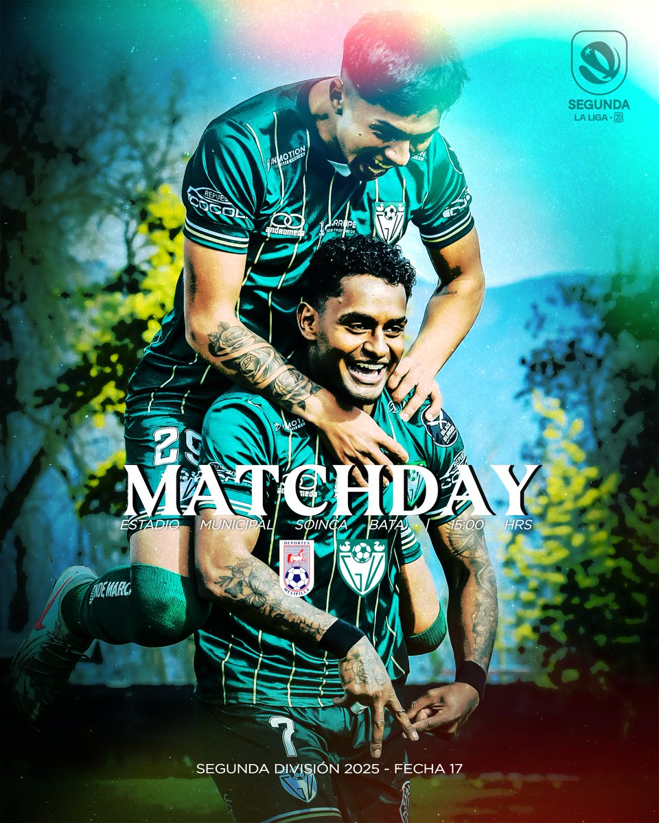 ¡HOY JUEGA EL GENERAL! 🫡🪖

Esta tarde nuestros muchachos cruzan la línea regional, para enfrentar al potro solitario ¡Vamos con todo Guerreros! 🇳🇬⚽️💚

🏆 Fecha 17 -  Segunda División.
🆚 @deportesmelipilla
🕒 15:00 horas.
🏟️ Municipal Soinca Bata.