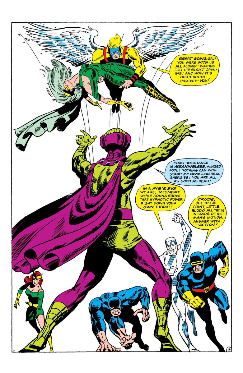 As amazing as Jim Steranko's cover to X-Men 50 is, the interiors are just as good with these two splash pages of Polaris and Mesmero being a perfect examples.
