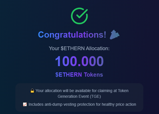 cryptoman6789's tweet photo. Dự án @Ethernity_xyz airdrop $ETHERN cho anh em nào đã đốt gas trên mạng chính ETH và các L2 trước đó !

=> Check tổng số gas mình đã đốt : 1,416 ETH ~ 6,5k$ (Gần 200 củ VNĐ luôn anh em ơi ). Số token được airdrop là 100k $ETHERN luôn =))

Không biết dự án khi nào list sàn để chốt lãi ra thùng ken đây anh em haha

✅ Link check : https://t.co/pGpgiiETed

Dự án này nhìn qua thấy uy tín phết đó anh em, có khi nào là quả nước mưa ngàn đô không nhỉ ???
#ethernity #Ethernity