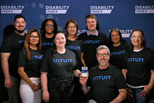 QuickBooksEd's tweet photo. Intuit is proud to be recognized as a “Best Place to Work for Disability Inclusion”, for the fourth consecutive year, with a top score on the 2025 Disability Index®. https://t.co/YAZBBwxAaq https://t.co/U2oVBSYgxh