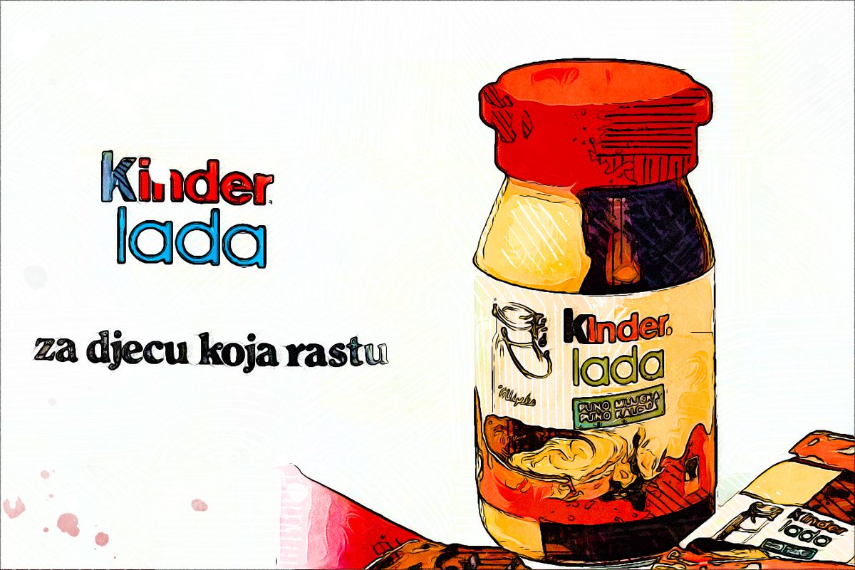 U trenucima sveopšteg posrnuća nešto lepo: Pomešao sam Nutelu i beli krem iz Linolade i dobio jednu jedinu i neponovljivu Kinderladu. Nema na čemu.