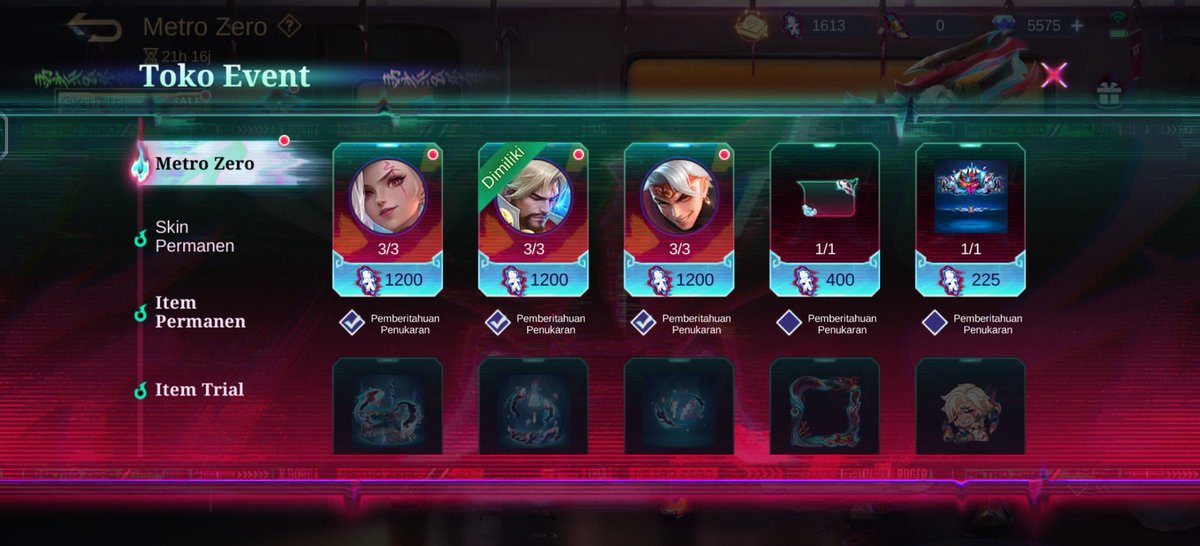 faishallmac03's tweet photo. Bismillah, kebetulan hoki dapet skin dari draw.

#wts Skin Metro Zero bebas pilih (Roger, Ixia, Xborg) Delay 7-8 Days via gift skin dari akun pribadi. Harga Rp500.000 only. Minat DM #mlbb #WTS #zonauang https://t.co/XYnignxKiQ