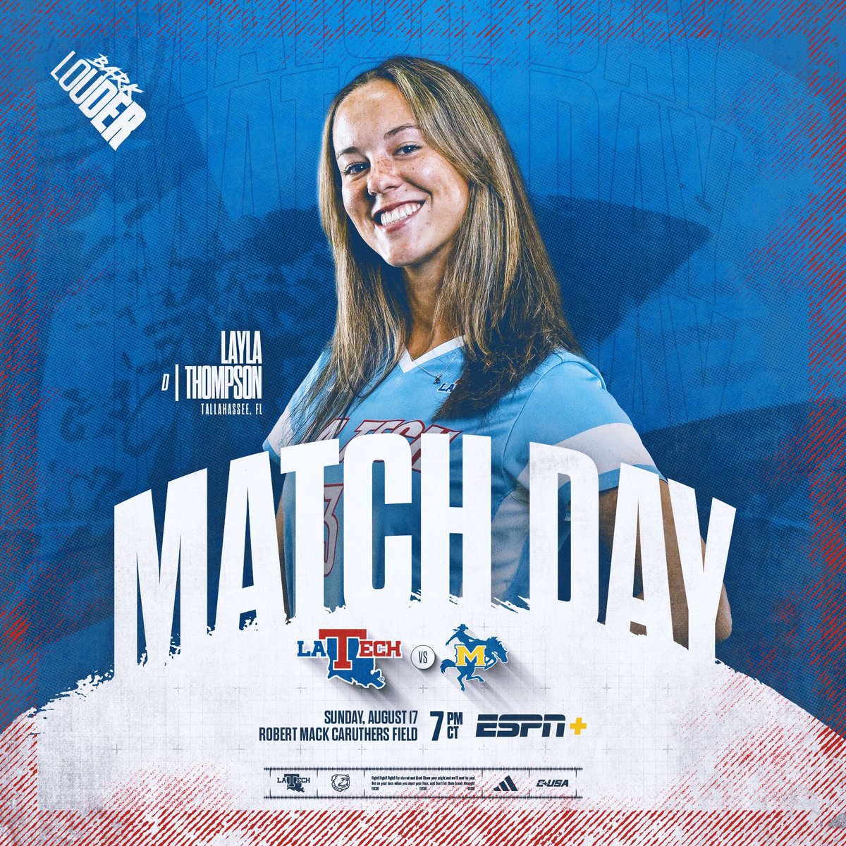 LATechSOC's tweet photo. MATCH DAY‼️

📍 Ruston, La.
🏟️ The Mack
🆚 McNeese
⏰ 7 p.m. CT
🎟️ Jersey Night
📺 ESPN+
📊 https://t.co/tvmqlOcyyv https://t.co/hve9WcKNi5
