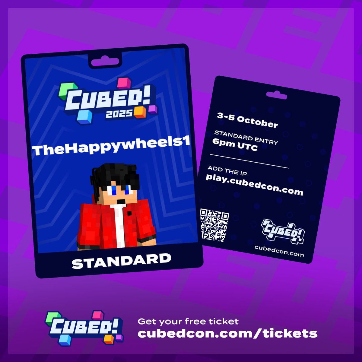Just got my ticket to Cubed! 2025: The In-Game Minecraft Convention! Who will I see there?

👉 cubedcon.com

<a href="/CubedCon/">Cubed! - The In-Game Minecraft Convention</a> #Cubed2025 #Minecraft