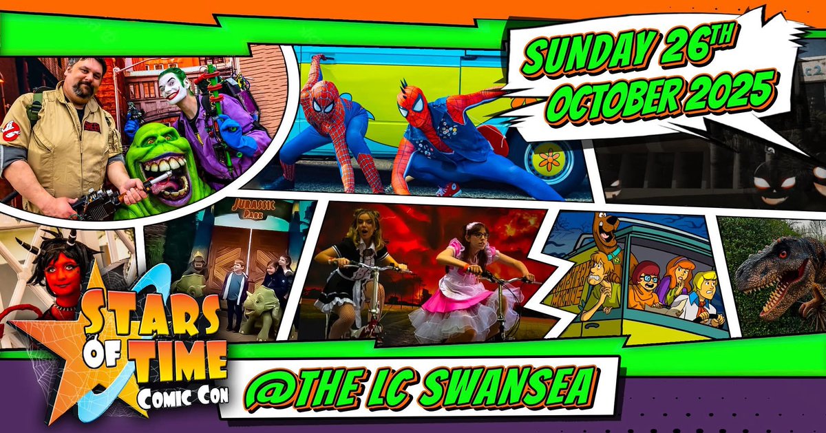 STARS OF TIME (@starsoftime) on Twitter photo NEXT EVENT - <a href="/STARSOFTIME/">STARS OF TIME</a> Sunday 26th October, The LC, Swansea 💥 #Wales #swansea #swanseabay #ComicCon #cosplay #cosplayer #FamilyFun #October #Halloween #DoctorWho #whovian #StarWars #gaming #Pokemon #Geek #SpiderMan #marvel #comics
🎟️ Tickets: starsoftime.co.uk/swanseacomiccon NEXT EVENT - <a href="/STARSOFTIME/">STARS OF TIME</a> Sunday 26th October, The LC, Swansea 💥 #Wales #swansea #swanseabay #ComicCon #cosplay #cosplayer #FamilyFun #October #Halloween #DoctorWho #whovian #StarWars #gaming #Pokemon #Geek #SpiderMan #marvel #comics
🎟️ Tickets: starsoftime.co.uk/swanseacomiccon