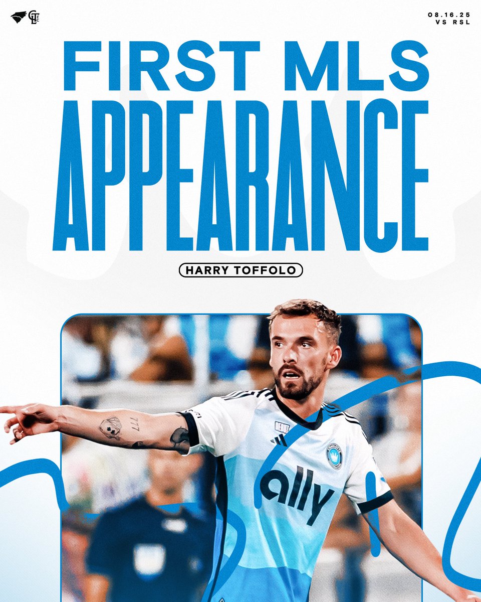 Charlotte FC (@charlottefc) on Twitter photo Three points and a debut in front of the Queen City faithful 👑
Congrats on your 𝐟𝐢𝐫𝐬𝐭 𝐌𝐋𝐒 𝐚𝐩𝐩𝐞𝐚𝐫𝐚𝐧𝐜𝐞, <a href="/Harry_Toffolo/">Harry Toffolo</a>! Three points and a debut in front of the Queen City faithful 👑
Congrats on your 𝐟𝐢𝐫𝐬𝐭 𝐌𝐋𝐒 𝐚𝐩𝐩𝐞𝐚𝐫𝐚𝐧𝐜𝐞, <a href="/Harry_Toffolo/">Harry Toffolo</a>!