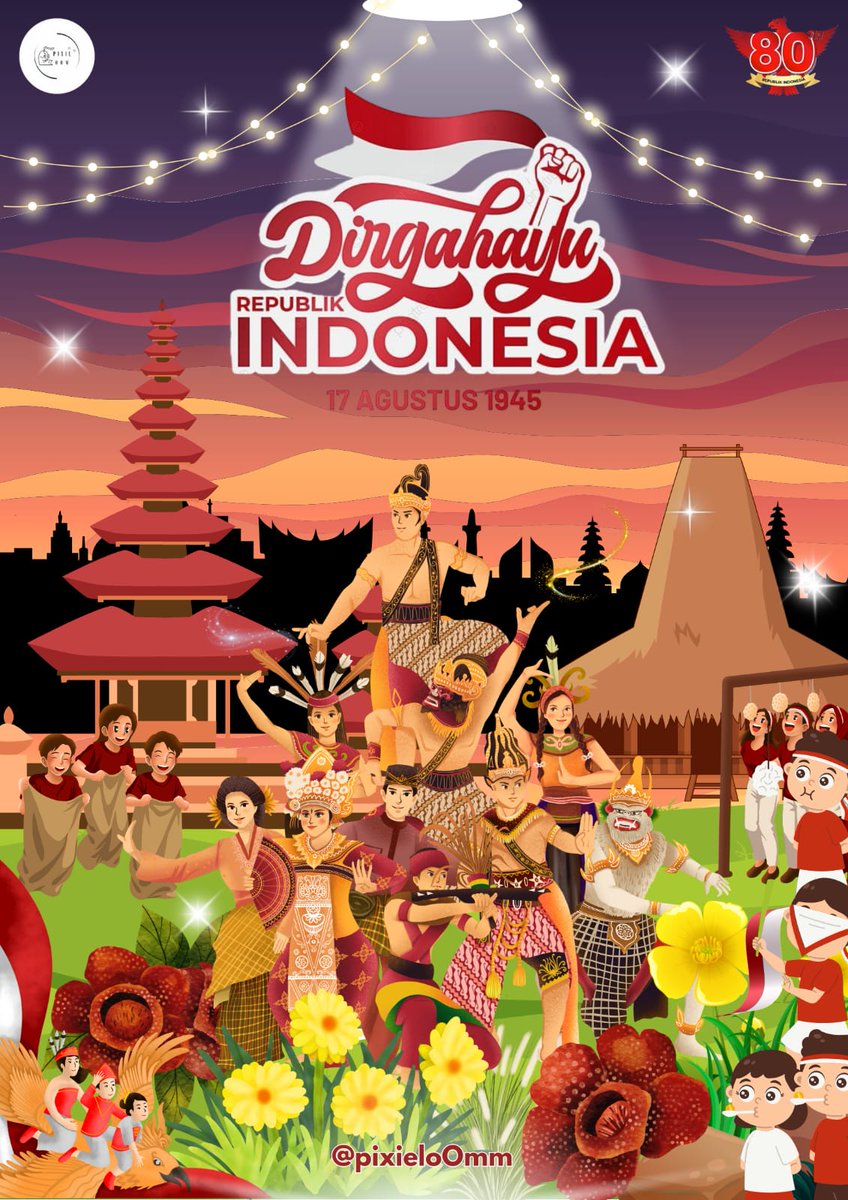 pixieloOmm's tweet photo. Selamat Hari Kemerdekaan Republik Indonesia Yang ke-80 tahun
Di Balik kemerdekaan ada perjuangan para pahlawan kita. Semoga persatuan ini bisa tetap terjaga demi Indonesia Merdeka....
Dirgahayu Indonesiaku !"🇮🇩🫡
#smkbisa #smkhebat #hutri80 #LPB1
#SMKBistek https://t.co/NrRMkwTgx7