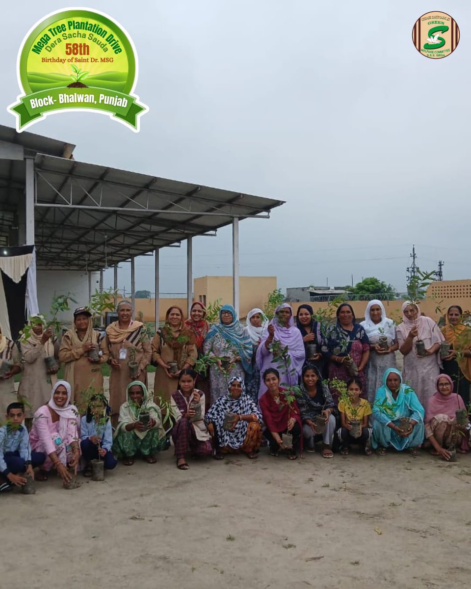 GreenSwelfares's tweet image. Leaves are the lungs of the earth, transforming sunlight into life-giving energy. 
On 58th MSG Bhandara, volunteers planted new sources of fresh air by giving roots to many saplings. Indeed a heartfelt gesture on a sacred day.