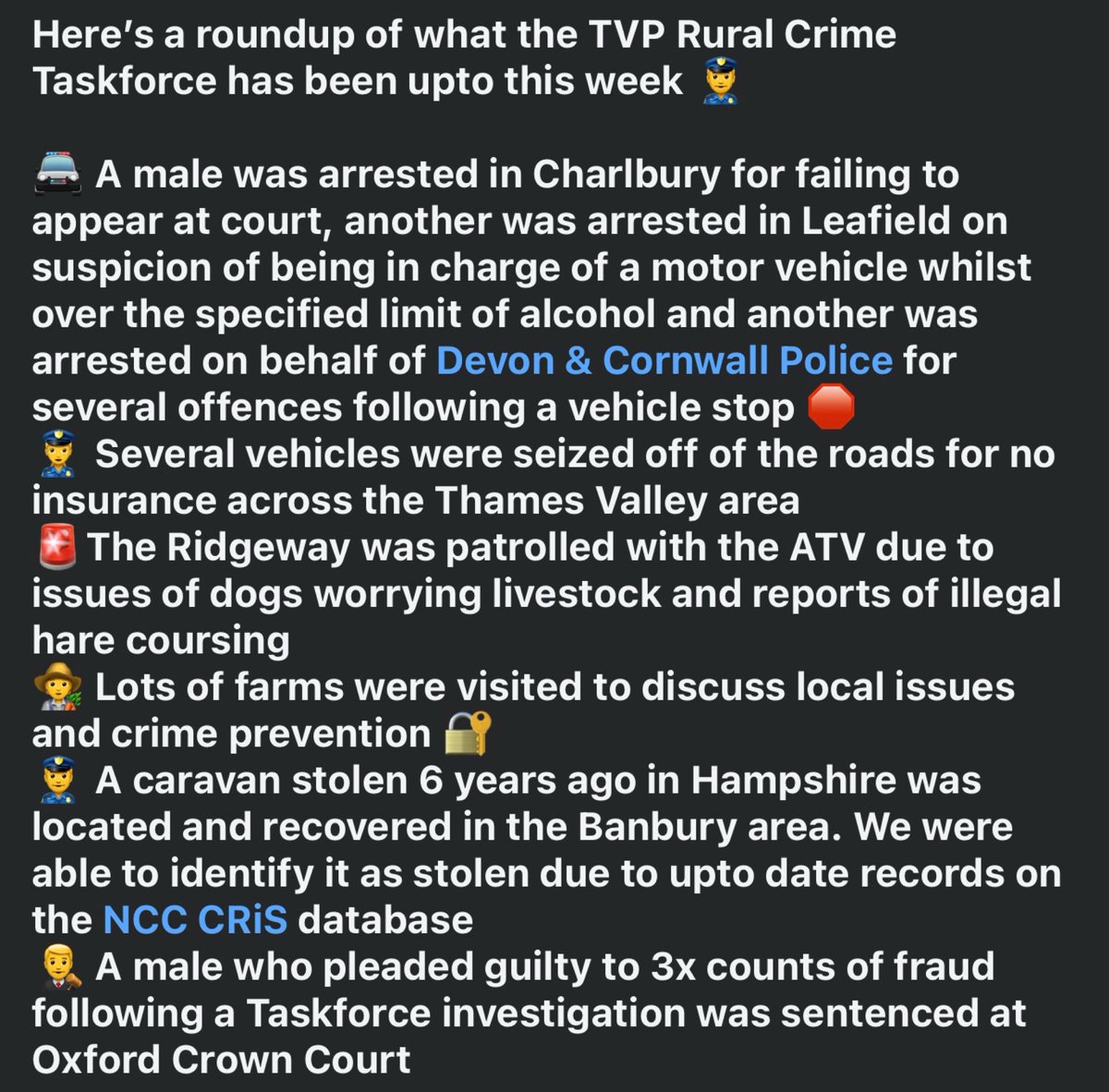 A roundup of our work this week 👇👮‍♂️🚔