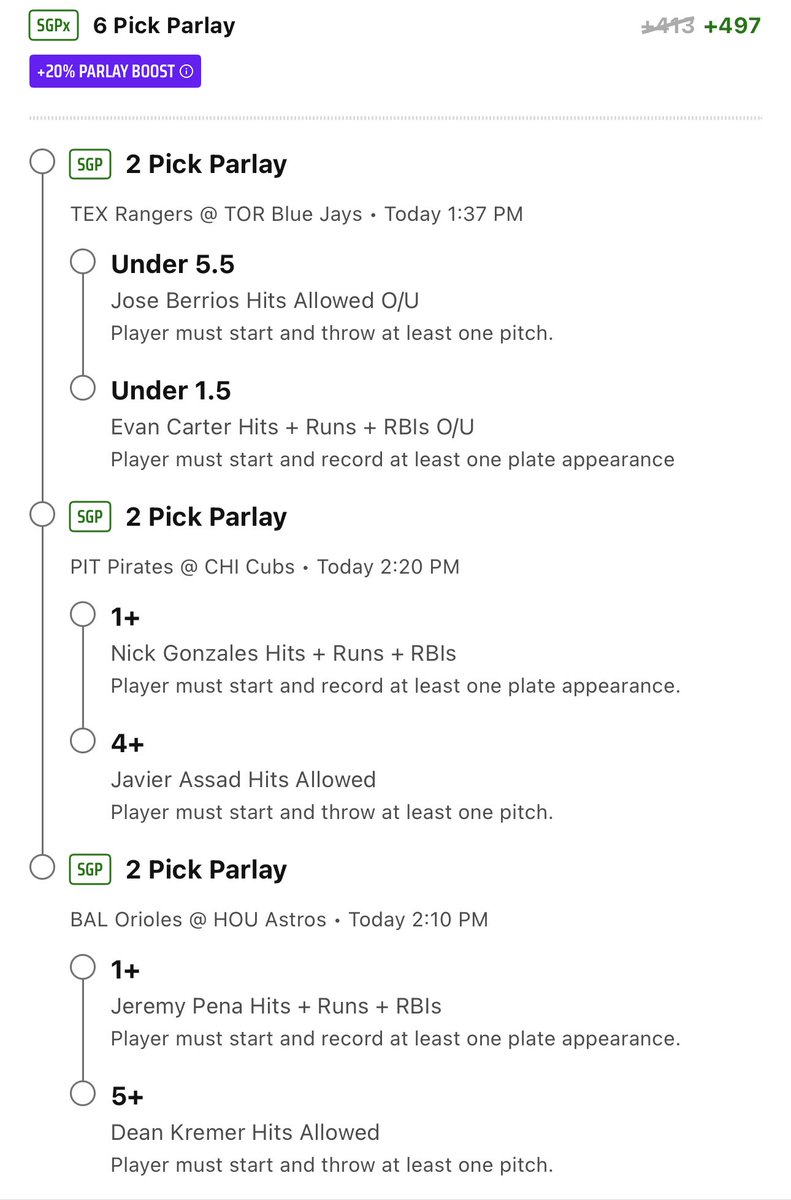 GucciPickz's tweet photo. Running a Pitcher/Hitter correlation slip today with the DK boost. Let’s get it 👇🏼 All research using @gopher_picks models. Let’s cash 💰 https://t.co/UIYb3S2tVM