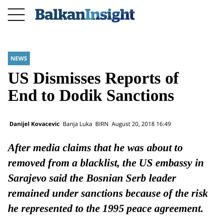 Dodik’s groveling is truly ludicrous. Sec Rubio made clear Dodik’s assault on the BiH legal order are (obviously) not in line w/ US posture twd the region. And that’s a position which the Trump admin has maintained since 2016. There’s no market for Dodik’s “new Balkan war” pitch.