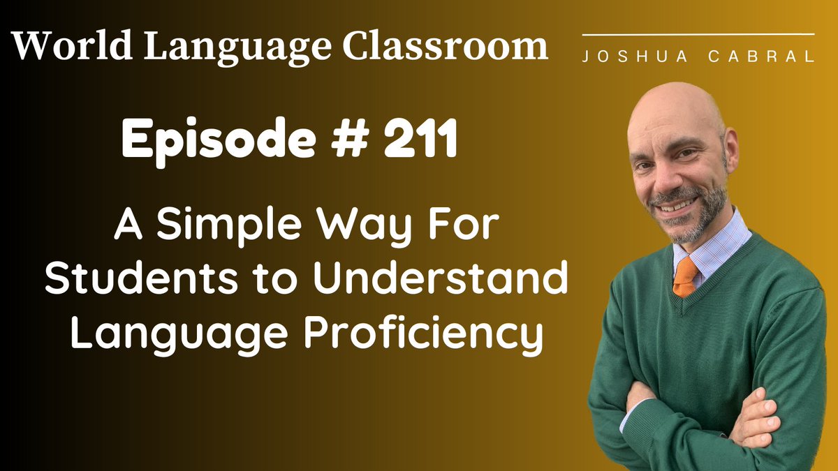 When students understand their proficiency, they take ownership of their progress in concrete &amp; personal ways. In this episode I share an uncomplicated way to make proficiency meaningful &amp; understandable for students.
🎧▶️ podfollow.com/world-language…