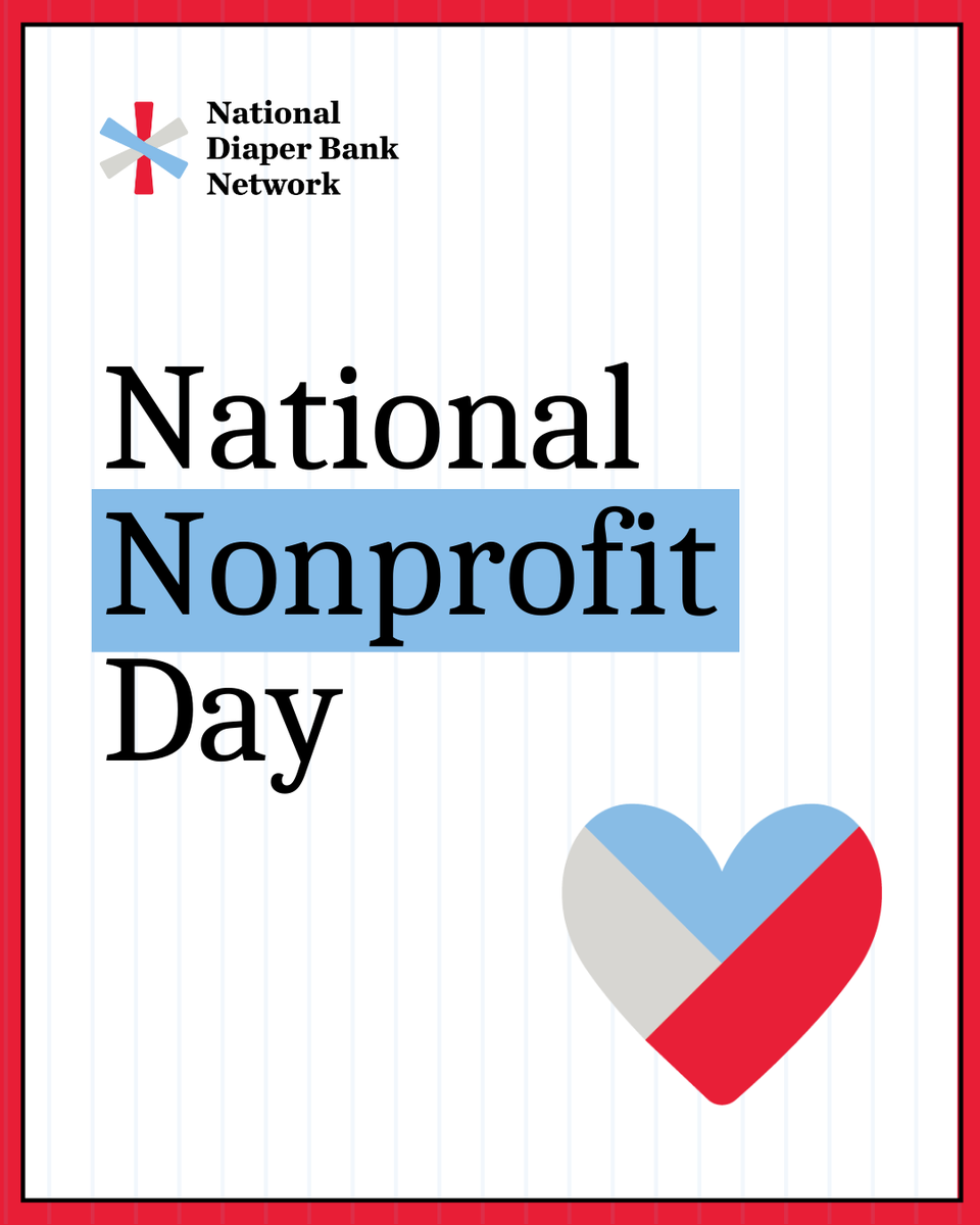 diapernetwork's tweet photo. It's National Nonprofit Day! Today, we're celebrating our 300+ member diaper banks and their incredible work to #EndDiaperNeed by bringing families the material basic necessities they need to thrive. https://t.co/18kR6EFGdp