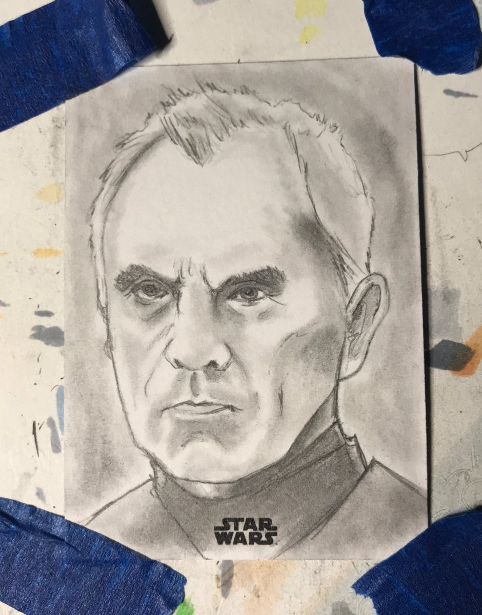 With the news of Terrance Stamp’s passing, I reached back to the archives for this Chancellor Valorum sketch from 2018’s Topps SW finest. A minor role, and one I’m not sure he was too fond of, but his presence brought wonderful gravitas to the world of Star Wars in The Phantom