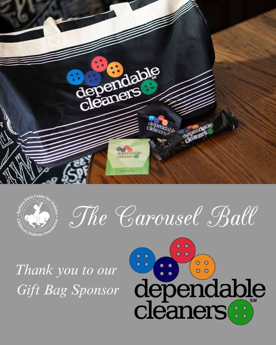 A heartfelt thank you to Dependable Cleaners for helping us share a little extra joy with each guest through this year’s Carousel Ball gift bags. #CarouselBall #DenverEvents #T1D