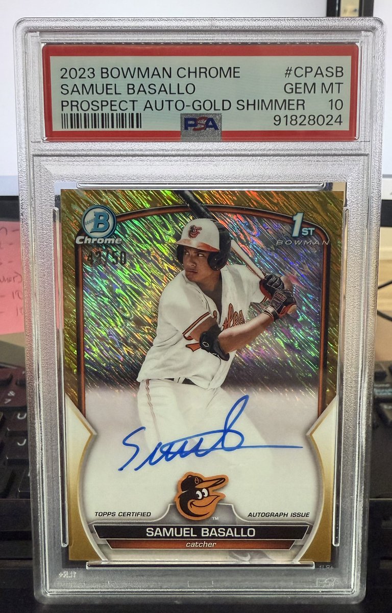 Card_Trends_HQ's tweet photo. Happy Samuel Basallo day! #MLB #Topps #Orioles #Prospect https://t.co/iboXEMZMAE