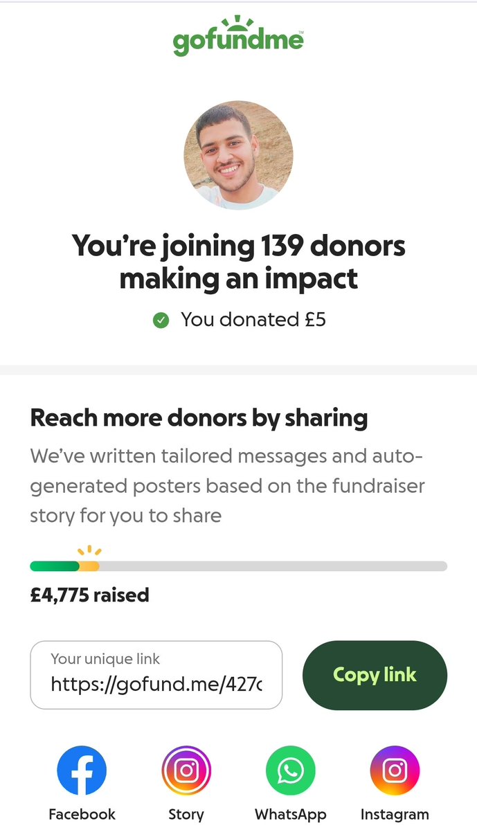Olive ๐ฟ (@oliveegirl) on Twitter photo Since my friend Youssef <a href="/Youssef741156/">Youssefโข๐ต๐ธ</a> isn't getting donations, I'm starting a ยฃ5 donation challenge for him!!!
Donate here: gofund.me/427cecec
I donated ยฃ5 & it's your turn to match me!!! Since my friend Youssef <a href="/Youssef741156/">Youssefโข๐ต๐ธ</a> isn't getting donations, I'm starting a ยฃ5 donation challenge for him!!!
Donate here: gofund.me/427cecec
I donated ยฃ5 & it's your turn to match me!!!