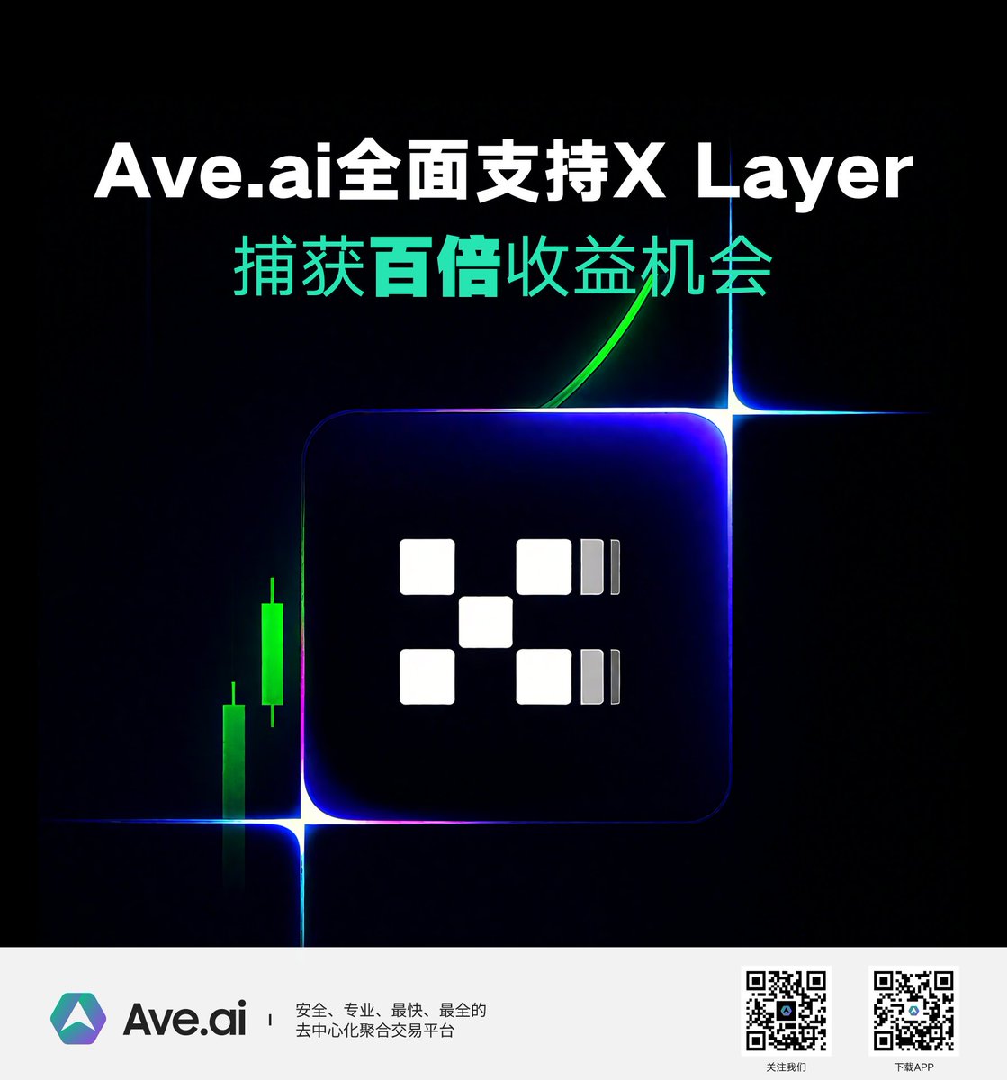 Ave.ai 全面支持 X Layer，用户捕获百倍收益机会

2025年8月17日，知名链上聚合交易平台 Ave.ai 宣布对其支持的 Layer 2 网络 X Layer 进行重大功能升级与生态整合，为用户把握该链上的高热度机遇提供强大工具。

目前，Ave.ai