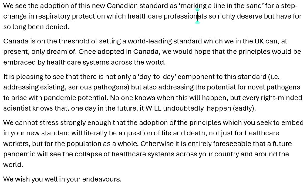 Barry Hunt---------------------I AM AIRBORNE AWARE (@barryhunt008) on Twitter photo I'm overwhelmed by the public support for a CSA National Standard in 🇨🇦 for precautionary universal N95 use in healthcare
From all over the world
Like this comment from <a href="/SafeDavid3/">David Osborn</a> I'm overwhelmed by the public support for a CSA National Standard in 🇨🇦 for precautionary universal N95 use in healthcare
From all over the world
Like this comment from <a href="/SafeDavid3/">David Osborn</a>