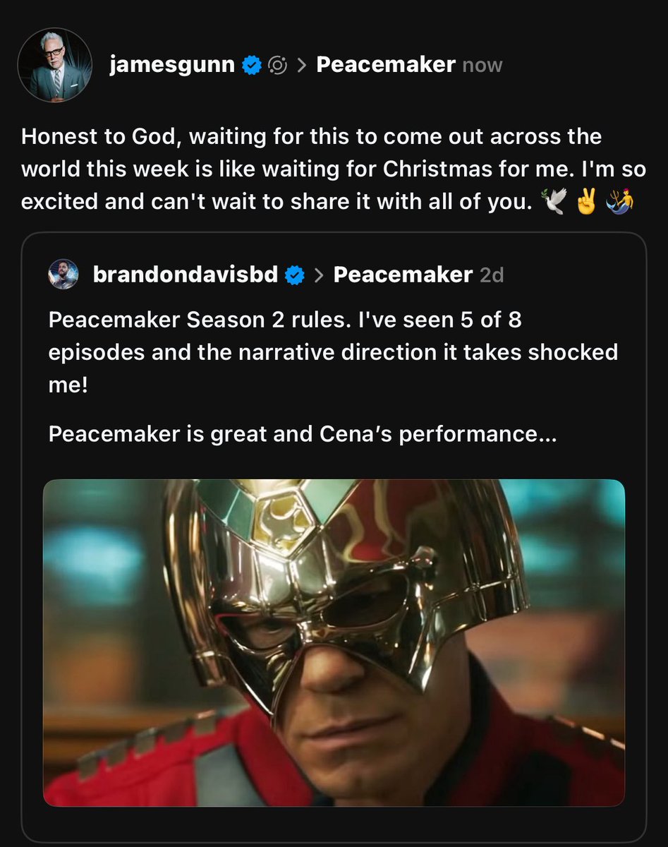 James Gunn is super excited for ‘PEACEMAKER’ S2 🧜‍♂️