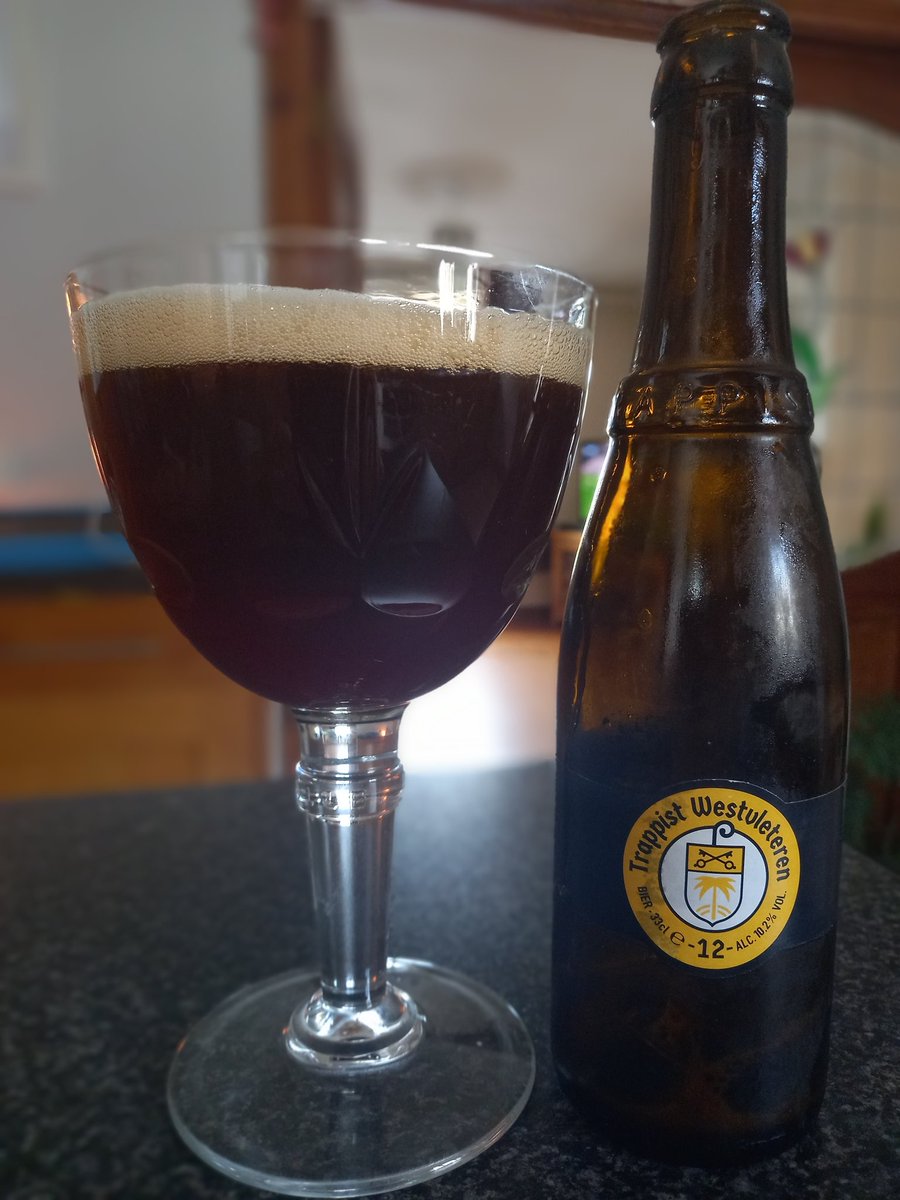 This #Belgium #craftbeer is sooo good they Don't give a fuck about a label 18 euros a btl in #Brussels if interested  10.2% off liquid gold Happy Birthday to me muli award winning #supportcraftbeer 🇧🇪🍻🤤#Westvleteren12