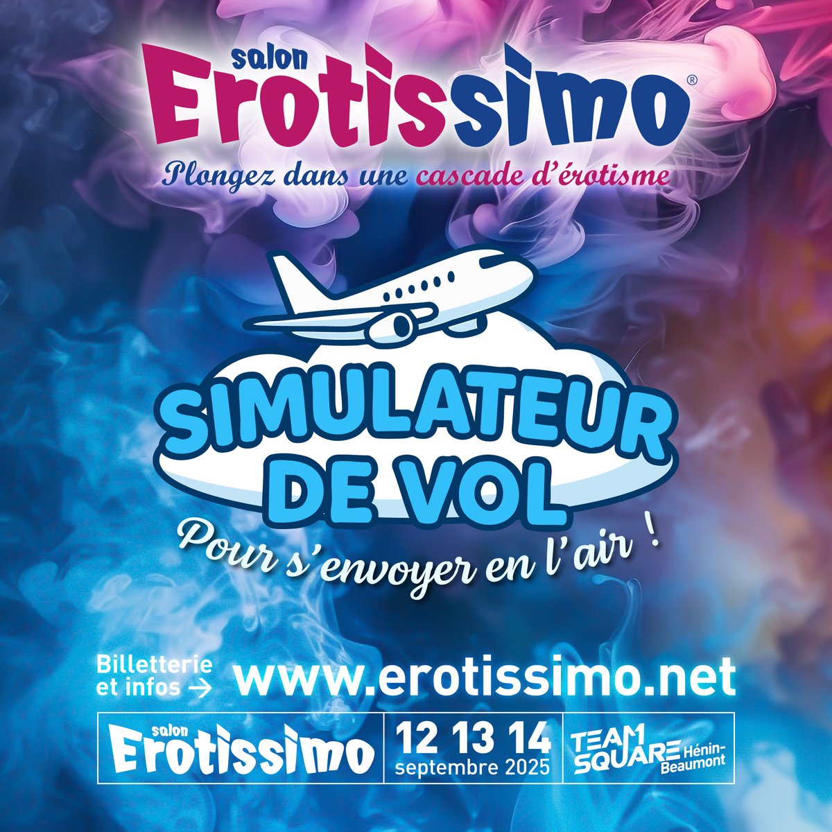 En exclusivité au Salon Erotissimo : Un simulateur de vol avec strip hôtesses ou commandant(e) de bord !
Le simulateur du Team Square d'Hénin-Beaumont comme vous ne l'avez jamais vu 🔥
👉🏻Du 12 au 14 septembre. Billetterie sur erotissimo.net