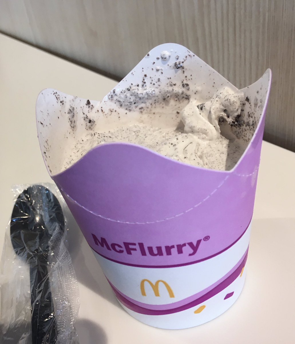 Had an Oreo McFlurry from <a href="/McDonalds/">McDonald's</a> today for the first time in ages. Happy to see it in a paper cup, but didn’t have my utensil set w/ me so had to go with the plastic spoon