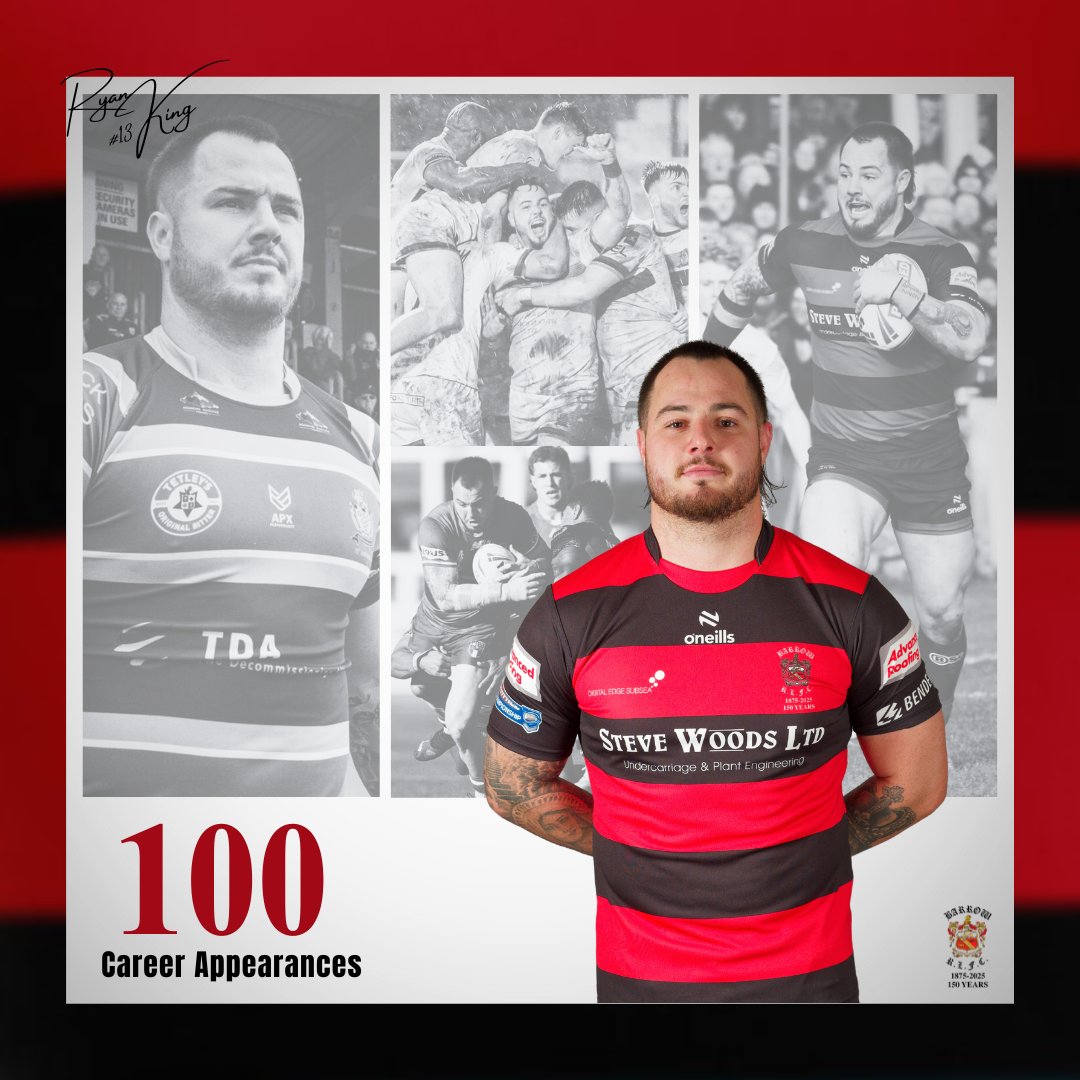 BarrowRaiders's tweet image. Kingy joins the 💯 club!✨ 

Huge congratulations to @Ryanofking on reaching 100 career appearances! What an achievement 👏

Here’s to the next 100… 🙌