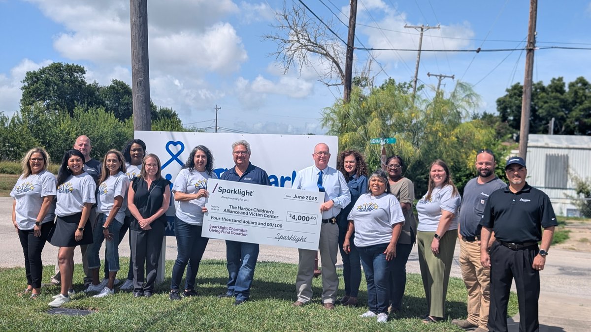 sparklightcares's tweet image. We’re proud to award a $4,000 grant to The Harbor Children’s Alliance &amp;amp; Victim Center to support C.H.A.M.P. Camp, a healing, confidence-building experience for kids who’ve faced abuse or neglect. Learn more: sparklight.com/charitablegivi…
#SparklightCares #CharitableGiving