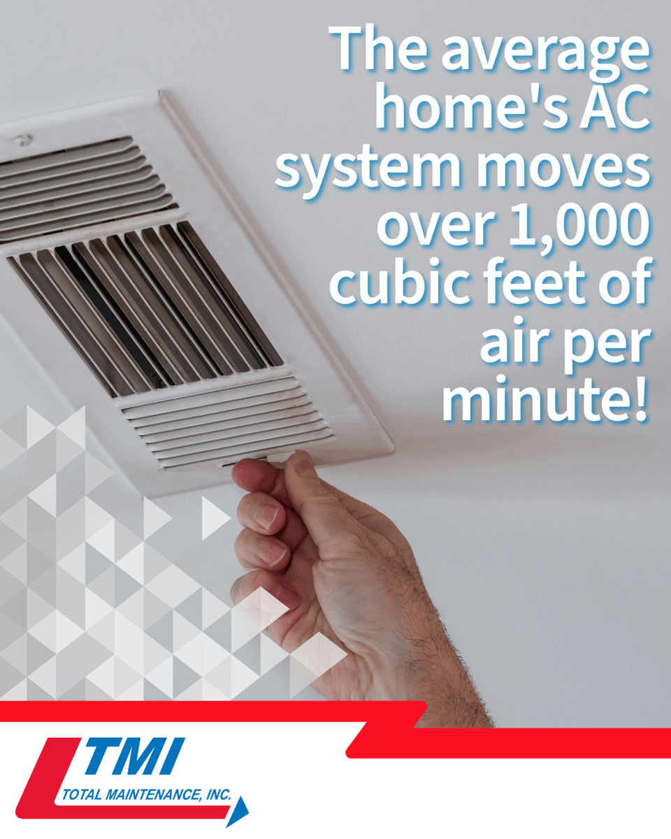 TMI1973's tweet photo. Your AC is basically a hurricane in a box, moving over 1,000 cubic feet of air every minute! No wonder it works so hard to keep you cool. https://t.co/5QF63ltSbB