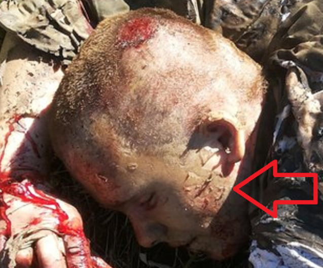 5 вересня 2014 р. 
Звірства рос.садистів на Донбасі
В районі Луганська українська колона постачання (вантажівка та легковик) потрапила в засідку, влаштовану загоном “Русич”.
Російським садистам мало вбити. Вони знущаються із садистичною жорстокістю над живими, потім і над трупами