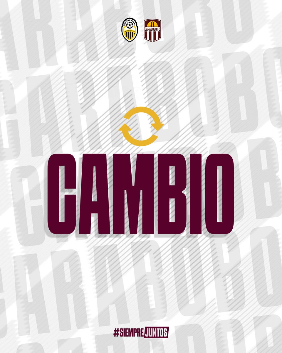 ⌚46'|#LigaFUTVEFEM|SEMIFINAL VUELTA |Tachira 2-0 Carabobo 

🔄Cambio en las granates 🇱🇻

⬆️ Carleth Gaona
⬆️ Dayerlin Bello
⬇️ Susanna Calvetti 
⬇️ Paola Rodríguez 

¡𝙑𝙖𝙢𝙤𝙨, 𝘾𝙖𝙧𝙖𝙗𝙤𝙗𝙤! 🇱🇻

#MasGranate🔝
#LigaFUTVEFEM