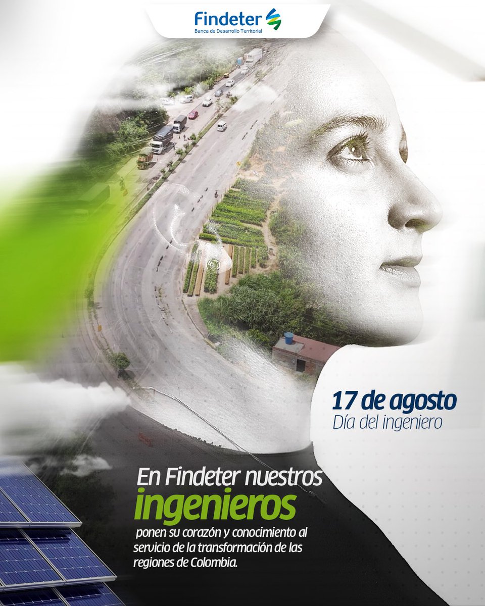 Findeter's tweet photo. Con su talento, compromiso y pasión convierten ideas en proyectos que generan bienestar para miles de familias.
Feliz #DíaDelIngeniero #OrgulloFindeter https://t.co/mp14iPiHpj