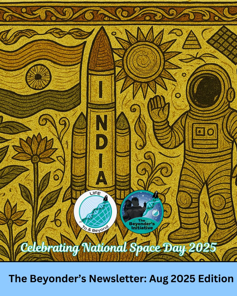 Exciting news! 🚀 The Beyonder's Newsletter (Aug 2025) is out! 🌌

Link: linkedin.com/pulse/beyonder…

Celebrate 79 yrs of #India's Independence &amp; #NationalSpaceDay 2025 with us! 🎉

#Subscribe now &amp; join 1,500+ #space enthusiasts! 🚀 

#ISRO #Astrobiology #TheBeyondersInitiative