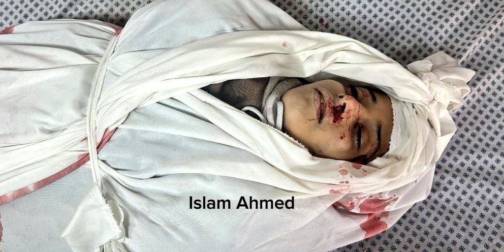 Khalissee (@kahlissee) on Twitter photo UPDATE: The little girl targeted in the footage above has been identified as Amna Ashraf Al-Mufti.
She was just 12 years old
She was killed by a direct Israeli missile strike while carrying a gallon of drinking water for her family amid the Israeli imposed famine and thirst in UPDATE: The little girl targeted in the footage above has been identified as Amna Ashraf Al-Mufti.
She was just 12 years old
She was killed by a direct Israeli missile strike while carrying a gallon of drinking water for her family amid the Israeli imposed famine and thirst in