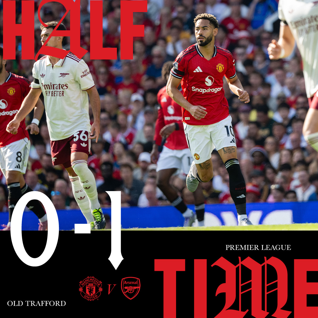 ManUtd's tweet photo. A goal behind but we can take confidence from our first-half display ๐