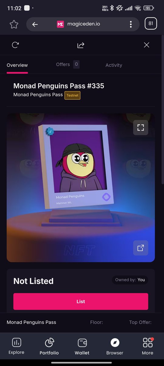 its almost the end of Sunday, and here I get to mint Monad Penguins Pass,
I'm going to tell you that its a Mainnet WL (no one knows)

Gnads all, I have to sleep and ready to facing my Monday