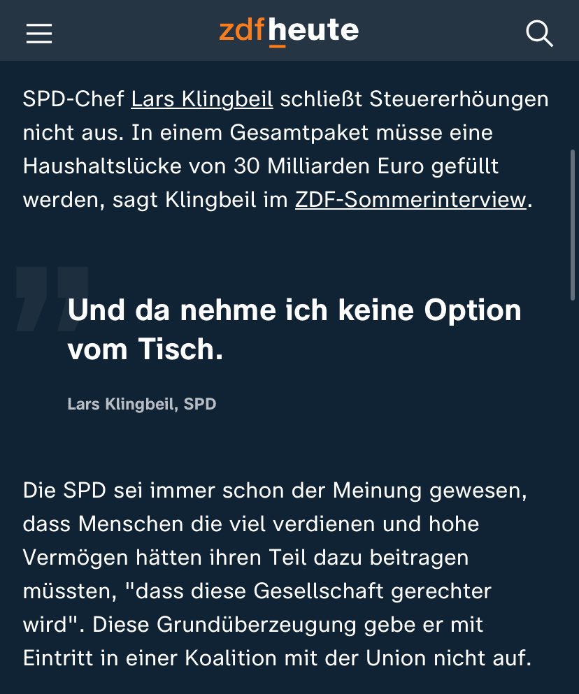Stutzt endlich diesen aufgeblähten, überbürokratischen und ineffizienten Staat zurecht. Von Klingbeil erwarte ich ohnehin nichts, aber er findet immer Wege, das noch zu unterbieten. Wenn man von nichts eine Ahnung hat, kommt sowas bei raus. Arbeiterpartei, my ass.
