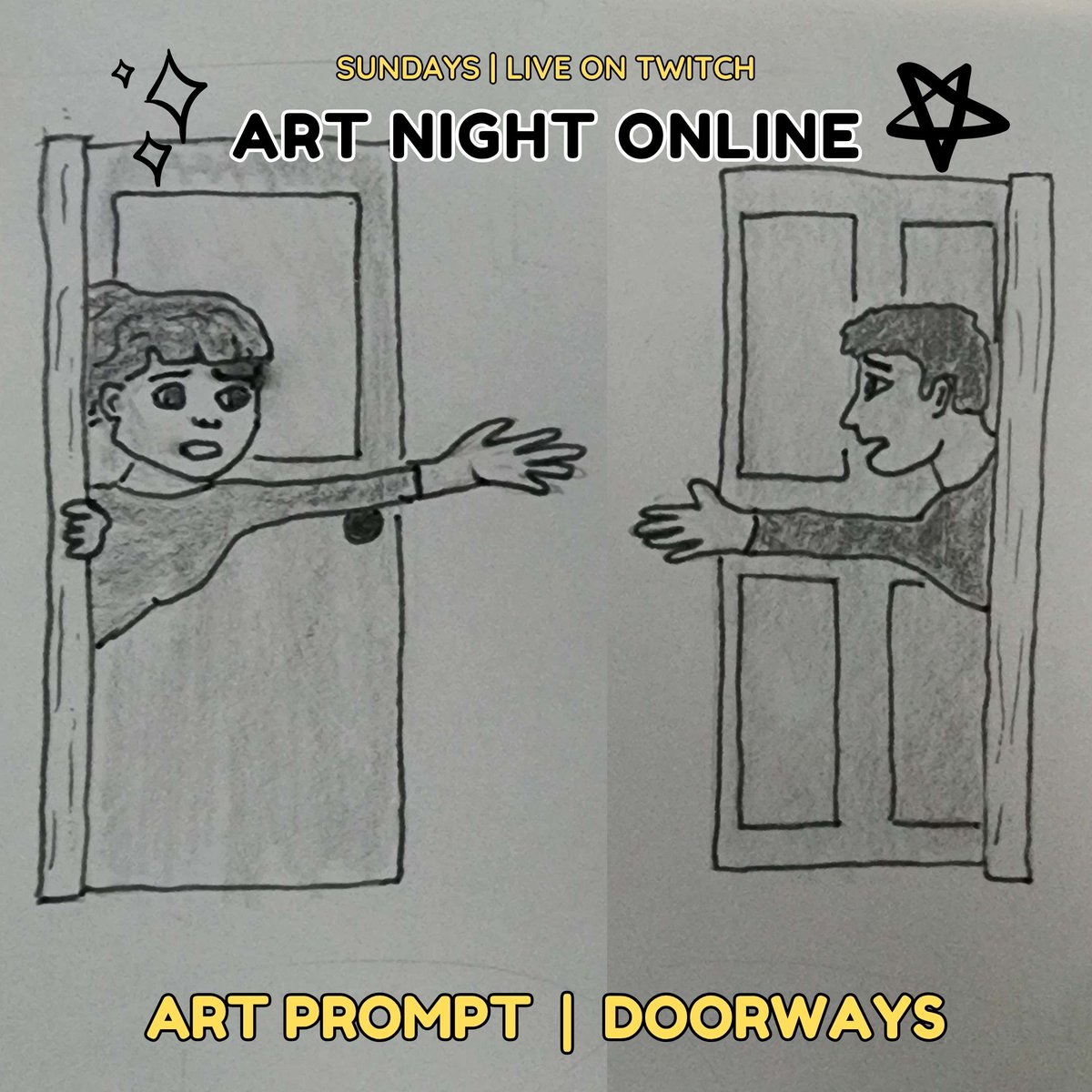 It's Sunday so we play #tunes and make #art! Join us on #Twitch NOW! Today your prompt is #Doorways! Art by the amazing viridiain!

twitch.tv/danielleallard
.
#SundayVibes #twitchstreamer #twitchmusic #chill #togetherapart #stream #create #artnightonline