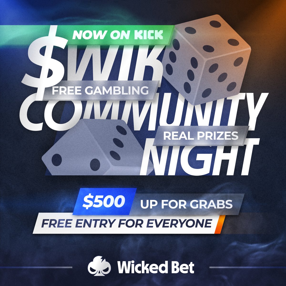 We are BACK! 💥

At 21:00 CET we go live on Kick once again!  
➡️ kick.com/wickedbettors 

Another $500 is ready to be given to the community!   

At 21:00 CET: 
🔸 Join us on Discord to pick your team    
🔸 Watch the stream and be active  
🔸 Get a slice of the prize!    

See
