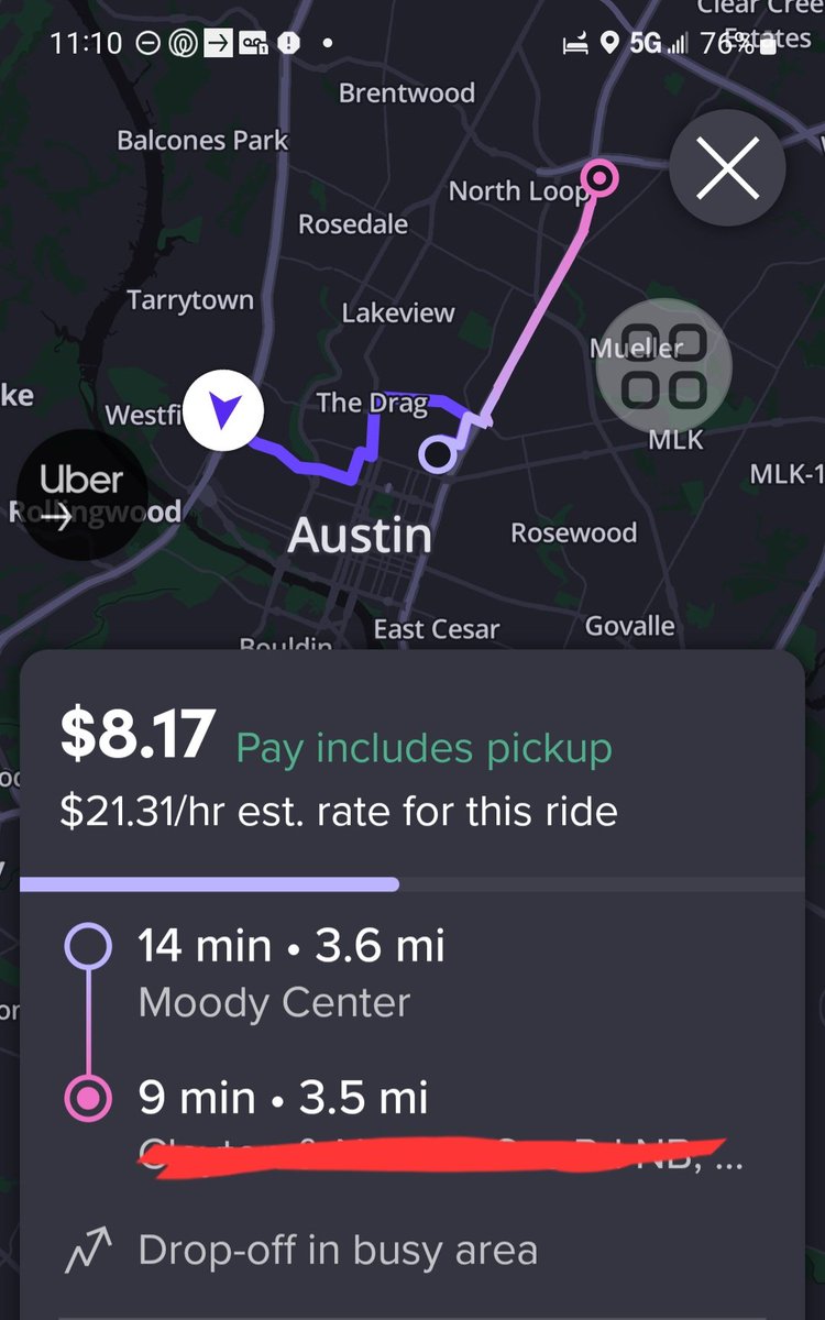 So this is just a small sample of "Extra Comfort" trips Lyft tried to get me to accept. About 40 in 7 to 8 min. All garbage. "Moody" is a concert venue, hard to get in &amp; out. So time estimates on pick up way off. Just terrible. #Enshittification