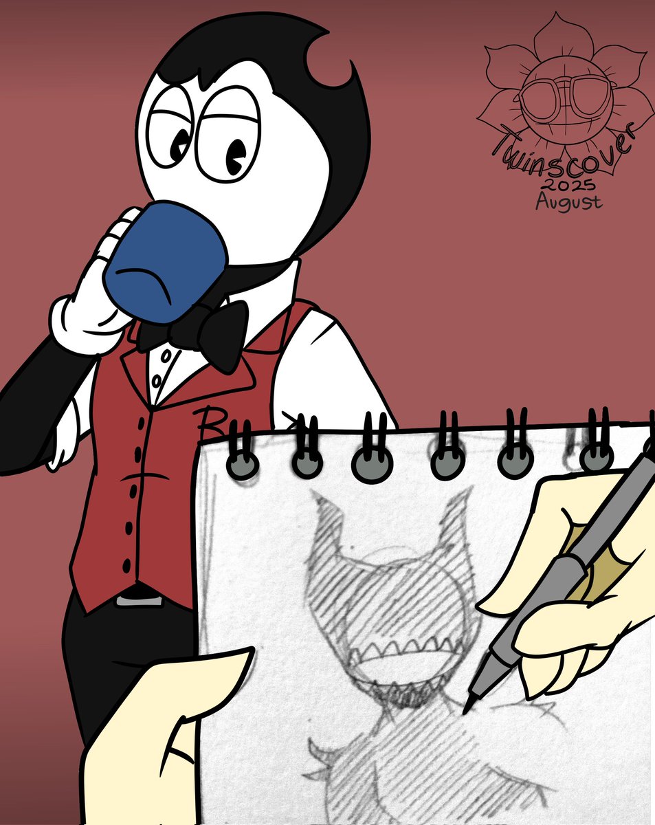 twinscover12's tweet photo. Day 17 of The Ink Demonth 2025, Not What It Seems.
Have idea to mixed digital art with traditional art. Traditional one is as Roxas sketch.
#bendyandtheinkmachine #bendyandthedarkrevival #batim #batdr #batimau #theinkdemonth #moderntoonau #batimoc https://t.co/kFH6ezRp3H