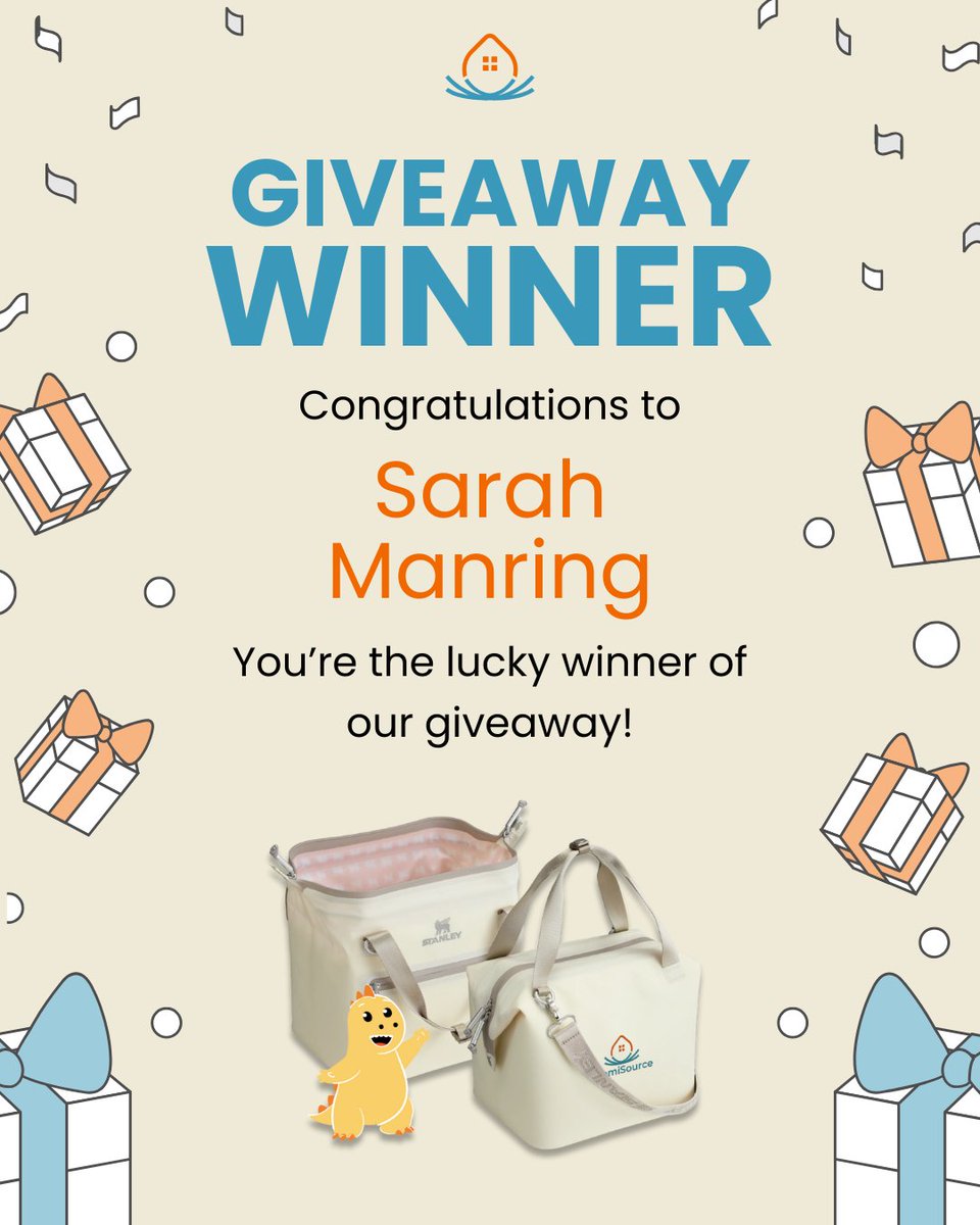 DomiSource's tweet image. Big cheers to Sarah Manring- our latest Stanley Cooler Giveaway champion! 

Didn’t win this round? 

Try again here:
👉 lnkd.in/g5fpvX4E

Your next chance to score big is just a click away!🥳🎉

#Winner #CollegeMove #Giveaway #DomiSource