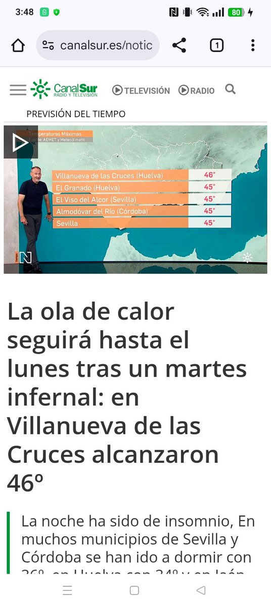 Meteodiel's tweet photo. Hoy 44,9°c en Villanueva de las cruces de máxima, a pesar de que es el día de máximas en casi todos sitios,aquí hemos tenido 4 días con temperaturas más altas este año.

+45: 4 veces, +44: 9, +43: 13
Más de 40: 34 días 

Gracias a Canal sur por informar.

@huelva_info 
@huelva24 https://t.co/1U55moS3hV