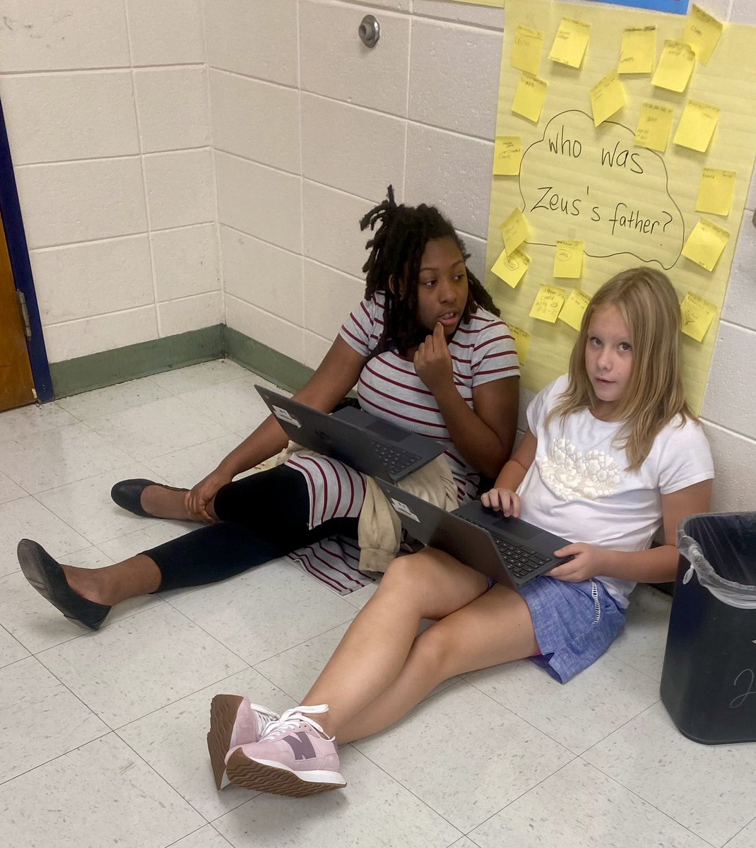DrNFletcher's tweet photo. Students are working hard in Mrs. Cox and Mrs. McDuffie’s 6th grade classes to discover the answers for the RACES Escape Room. https://t.co/dMMz9AZmLd