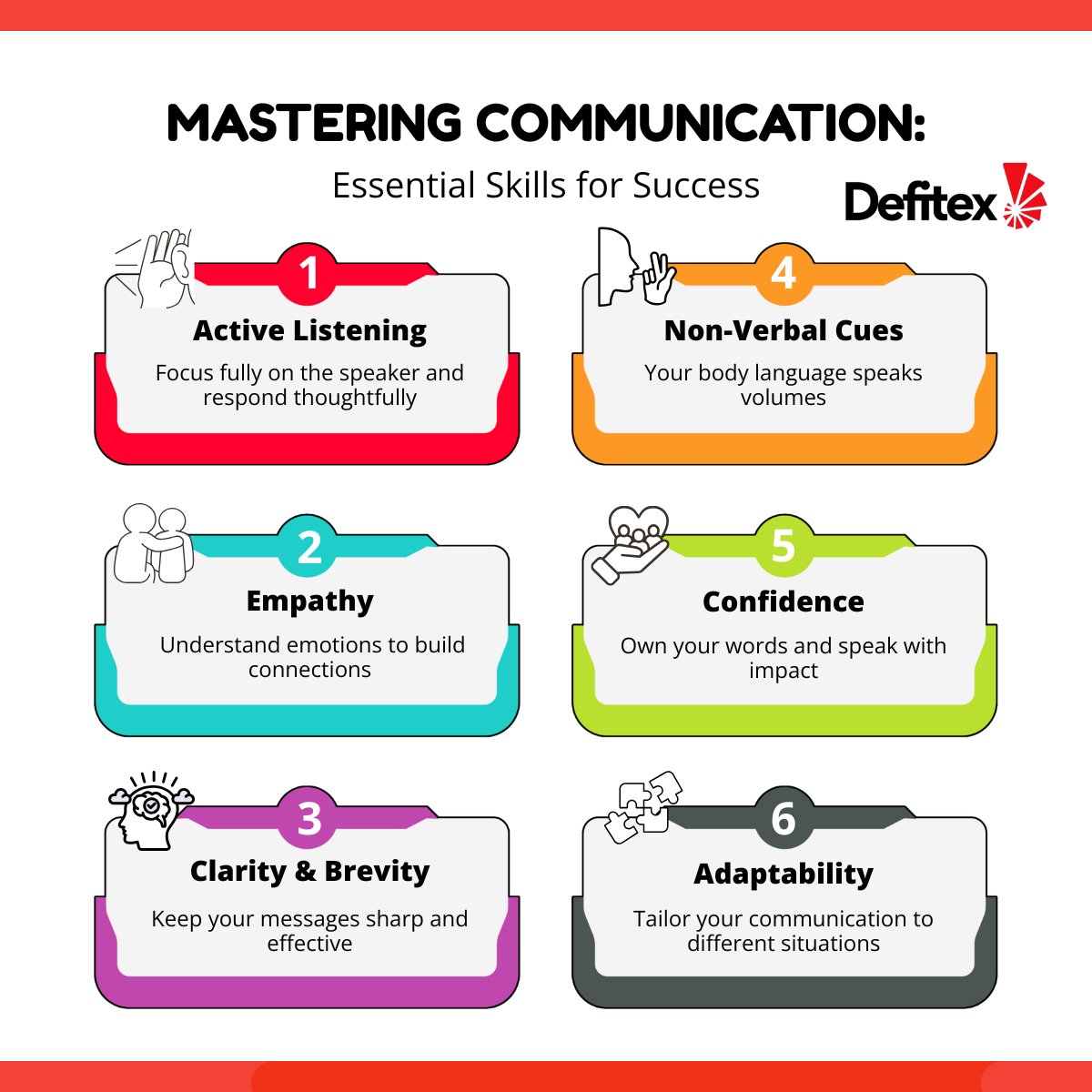 DefitexIndia's tweet photo. 🗣️ Communication is the real corporate superpower!
At Defitex, our Communication Skills Training helps employees express ideas clearly, listen effectively, and collaborate with impact.
Because strong communication builds stronger businesses. 💼✨
#Defitex #CommunicationSkills https://t.co/xvARwhzDUE