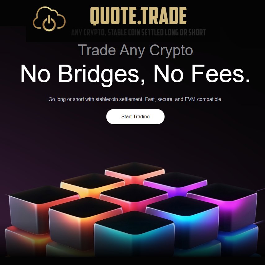 Trade smarter in the shadows with quote.trade — the Dark Pool DEX.

Deposit &amp; trade $50+ → Get $5 credit

Website : quote.trade
X : x.com/Quote_Trade

#Crypto #DarlPoolDEX #DeFi #Trading